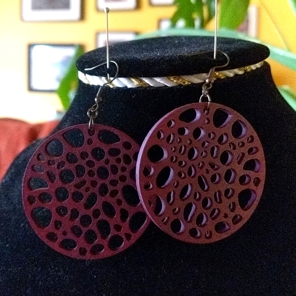 Gorgeous wooden earrings